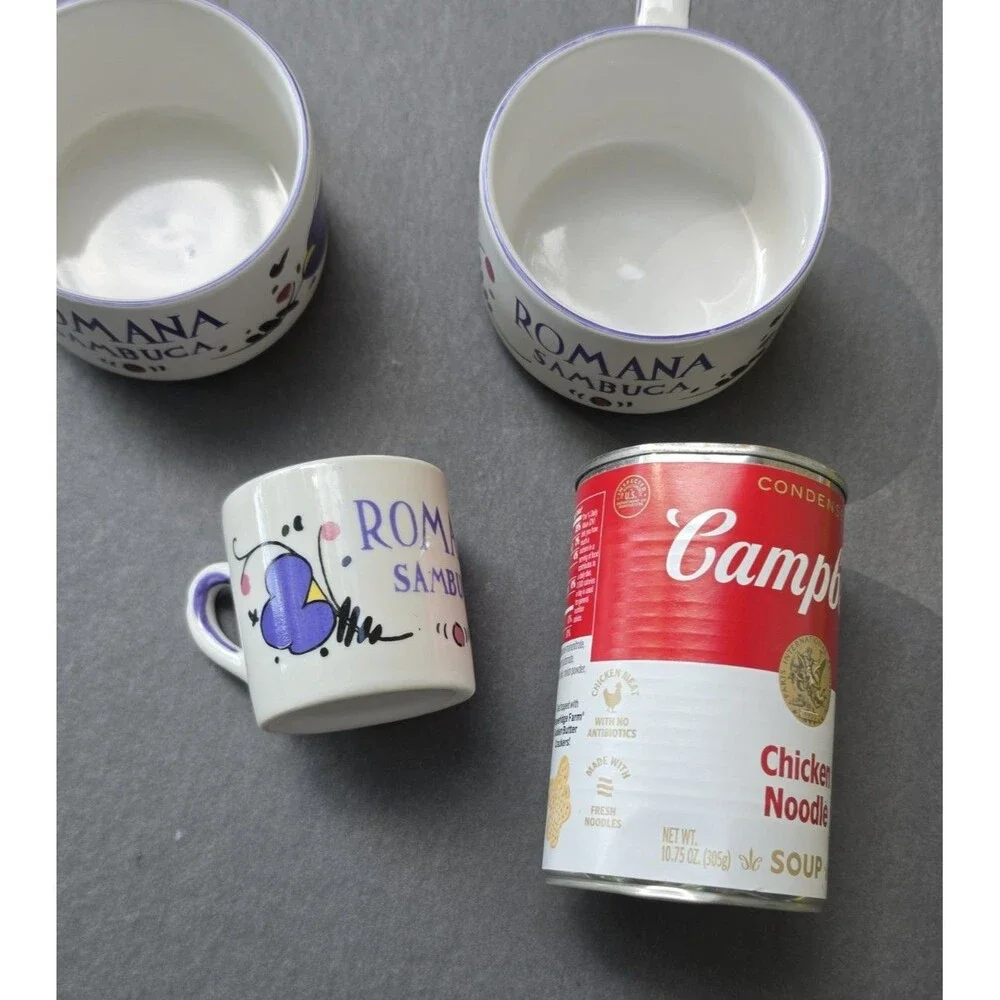 Set of 3 Romana Sambuca Coffee Espresso Cup Italy Cups